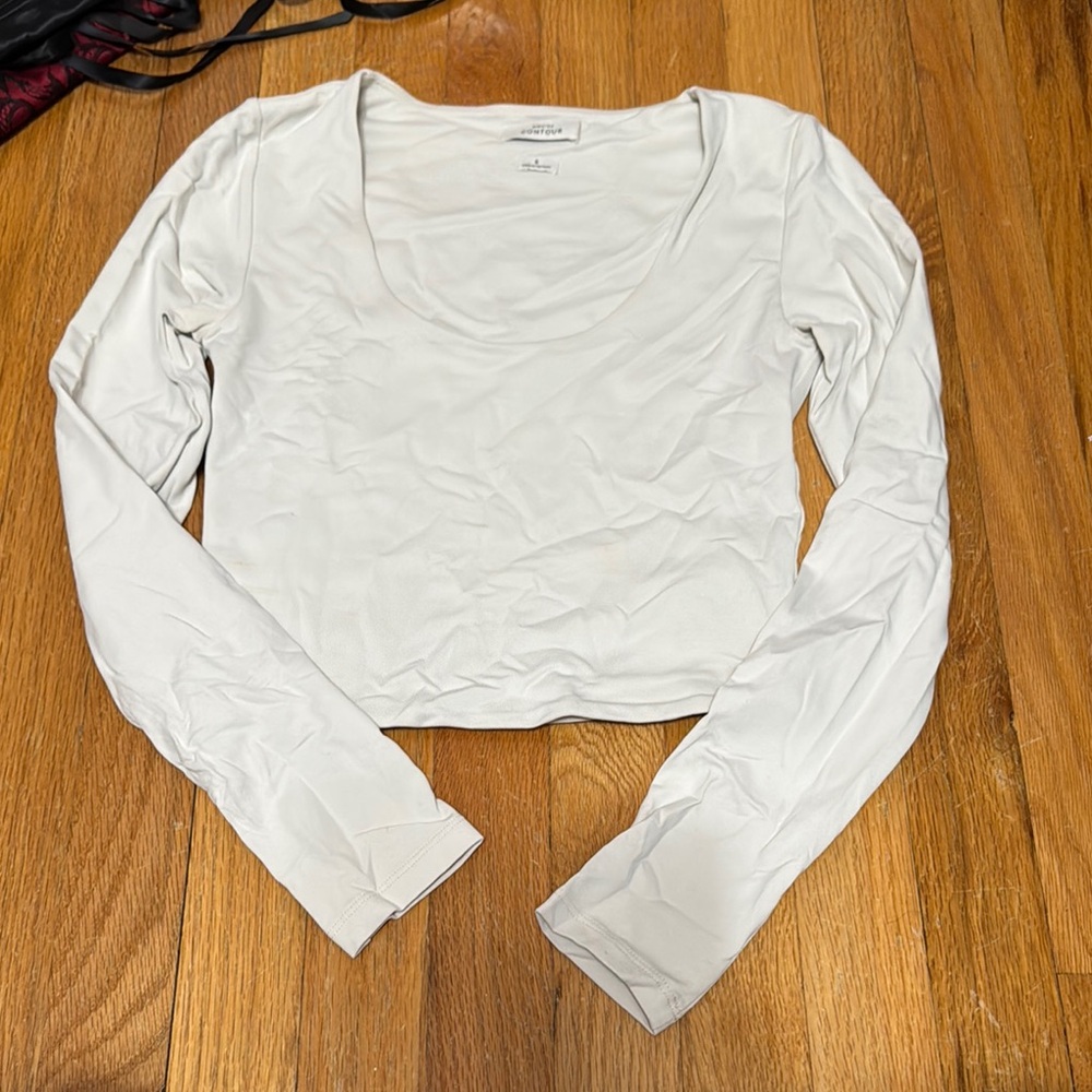 Women's White Long Sleeve Top